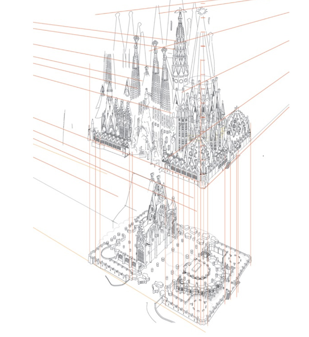 Sagrada Familia Gaudi Sketch