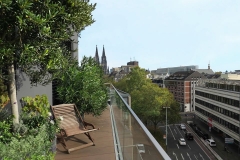 Balcony Vista, Cologne Penthouse by Oliver Weirich; Photo by Paul Clemence