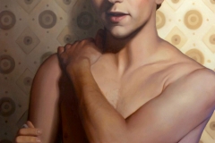 • Laura Krifka — Cover Up, 2016, Oil on Panel, 30 X 20 inches