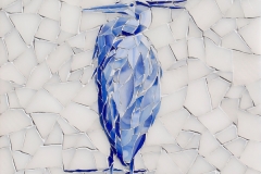 Egret Delft glass mosaic
