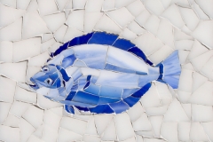 Fish Delft glass mosaic