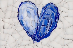 Oyster Delft glass mosaic