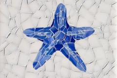Starfish Delft glass mosaic