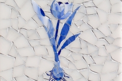 Tulip Delft glass mosaic