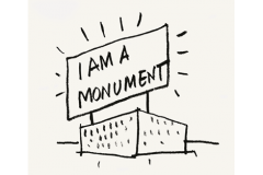 Robert Venturi and Denise Scott Brown, I am a Monument, 1972, ink on paper. Picture credit: Architectural Archives of the University of Pennsylvania | Venturi, Scott Brown Collection (225) (page 237)