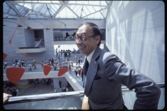 Architect I.M. Pei in the East Building of the National Gallery of Art on opening day, June 1, 1978. Photo © Dennis Brack/Black Star. National Gallery of Art, Washington, Gallery Archives