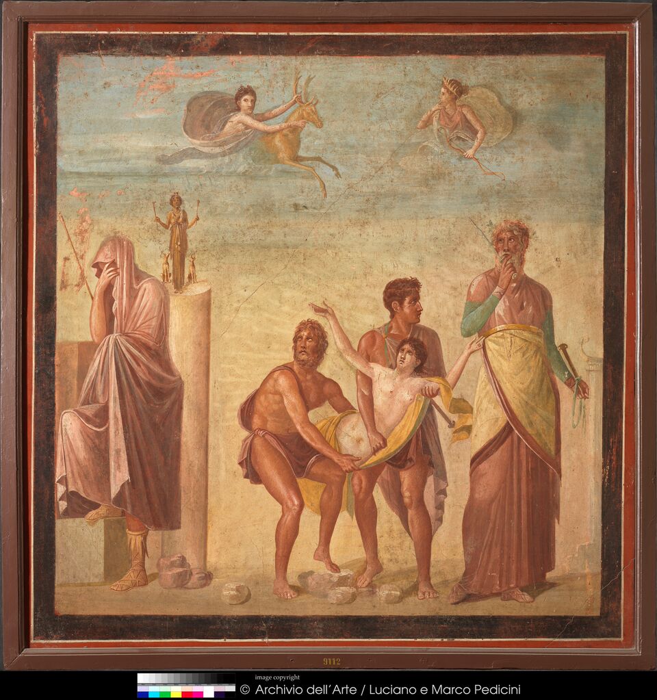 Wall Painting with Scene from the Sacrifice of Iphigeneia - ca. 62–79 AD, © Museo Archeologico Nazionale di Napoli/Ministero dei Beni e delle Attività Culturali e del Turismo