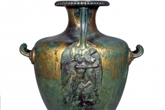 Copper Alloy Hydria with inlaid silver, Representing Boreas Abducting Oreithya – ca 370 BC, Pharsalos, Thessaly. Athens, National Archaeological Museum X18775. Photography Kostas Xenikakis