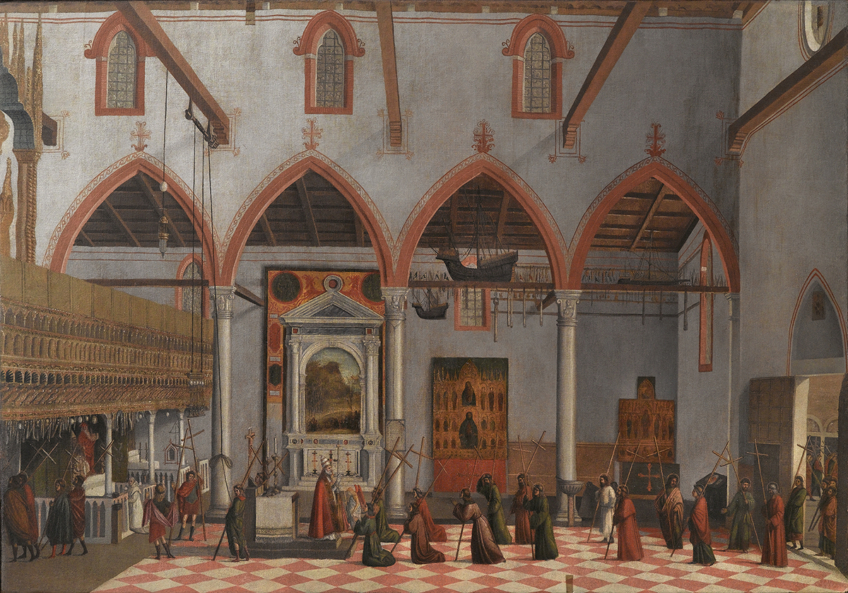 Carpaccio, Apparition of the Crucified of Mount Arart in the Church of Sant' Antonio in Castello
