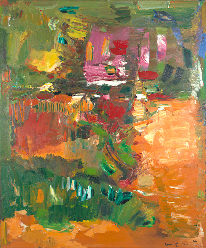 In the Wake of the Hurricane1960Oil on canvas72 ¼ x 60 in. (183.5 x 152.4 cm)University of California, Berkeley Art Museum and Pacific Film ArchiveGift of the artist, 1965 (1965.6)