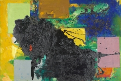 The Vanquished, 1959; oil on canvas; 36 1/8 x 48 1/8 in.; University of California Berkeley Art Museum and Pacific Film Archive; bequest of the artist. © The Regents of the University of California, photography by Jonathan Bloom.