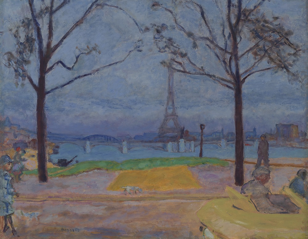 Pierre Bonnard (French, 1867–1947). The Pont de Grenelle and the Eiffel Tower, ca. 1912. Oil on canvas, 21 1/2 x 27 in. Virginia Museum of Fine Arts, Richmond, Collection of Mr. and Mrs. Paul Mellon, 2006.44. Image © Virginia Museum of Fine Arts. Photo: Katherine Wetzel