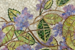 Hydrangea glass mosaic