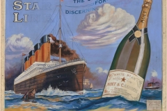 F. Earl Christy, Design for a poster for the White Star Line and Moet & Chandon, about 1912. Oil on canvas. Peabody Essex Museum, Museum purchase, 2014.13.1.
