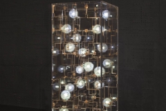 3b. 'Fragile Future by Studio Drift. Phosporous bronze, dandelion seeds, LEDs and perspex. Limited edition of 20 + 4 AP. Carpenters Workshop Gallery