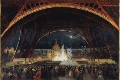 Gaston Roux. "Fête de nuit à l'Exposition Universelle en 1889, sous la Tour Eiffel". Huile sur toile. Paris, musée Carnavalet.