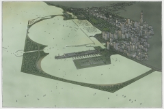 Lohan Associates. Chicago Lagoon Proposal, Perspective, 1987. The Art Institute of Chicago. Gift of Lohan Associates.