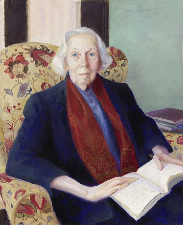 Mildred Nungester Wolfe (1912-2009), Portrait of Eudora Alice Welty, 1988. oil on canvas. 39 ½ x 33 ½ in. (framed). Collection of the National Portrait Gallery, Smithsonian Institution, Washington D.C. NPG.88.163.