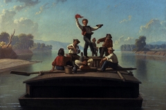 George Caleb Bingham (1811-1879), The Jolly Flatboatmen, 1877-78. oil on canvas. 26 ¼ x 36 ¼ in.Terra Foundation for American Art, Daniel J. Terra Collection, 1992.15.