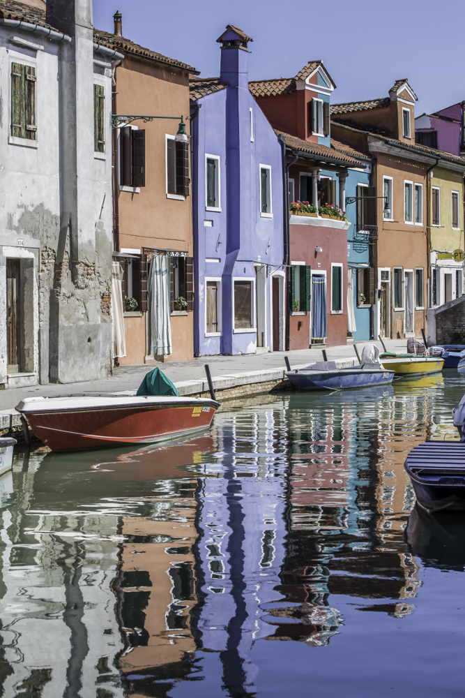 Burano Houses and Boats, Italy