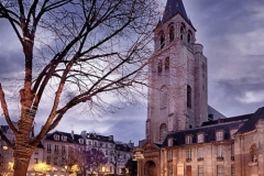 Saint Germain des Prés: Exterior night shot