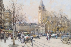 Saint Germain des Prés: Winter Scene Painting