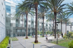 Courtyard, Santa Monica City Services Building, Frederick Fisher and Partners