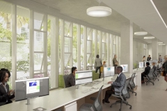 Interior Permit Counter,Santa Monica City Services Building, Frederick Fisher and Partners