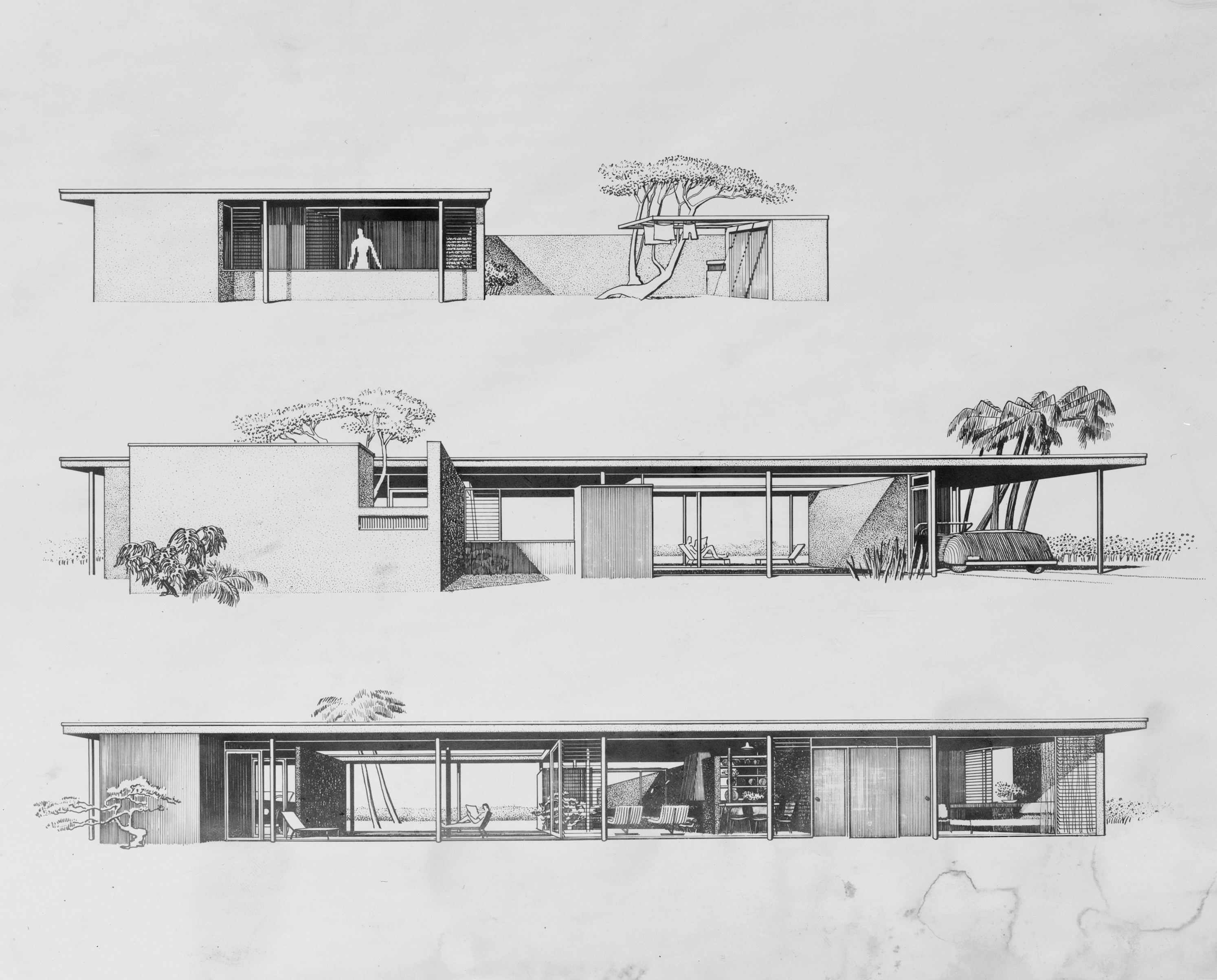 Revere Quality House, Paul Rudolph Drawing