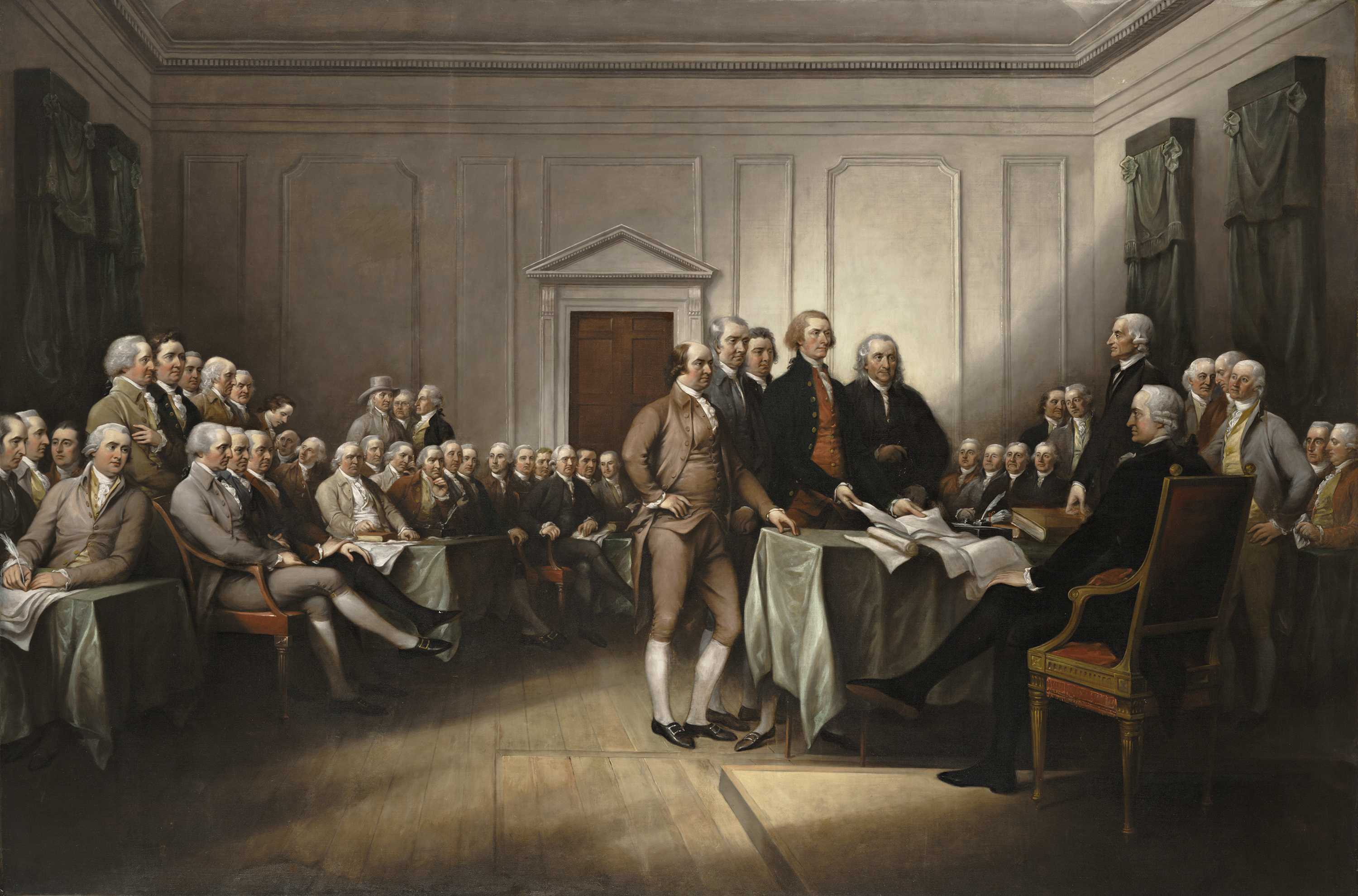 John Trumbull (American, 1756−1843) The Declaration of Independence, July 4, 1776, 1832 Oil on canvas Wadsworth Atheneum Museum of Art, Hartford, CT Purchased by Daniel Wadsworth and members of the Atheneum Committee, 1844.3 Photography credit: Allen Phillips/Wadsworth Atheneum