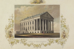 William Goodacre (English, 1803–1883) Capitol of Richmond, Virginia, 1830s Engraving and watercolor on paper Chrysler Museum of Art, gift of Mrs. Robert B. Tunstall 66.9.4