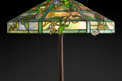 Tiffany Studios, October Night Table Lamp , about 1910, leaded glass, patinated bronze. Photograph by John Faier. © Driehaus Museum 2013