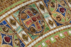 Detail of reredos with cross, after 1910. Tiffany Studios. Christ Episcopal Church, Corning, New York.
