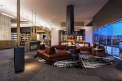 YotelPad: Social spaces, fireplace and lounge