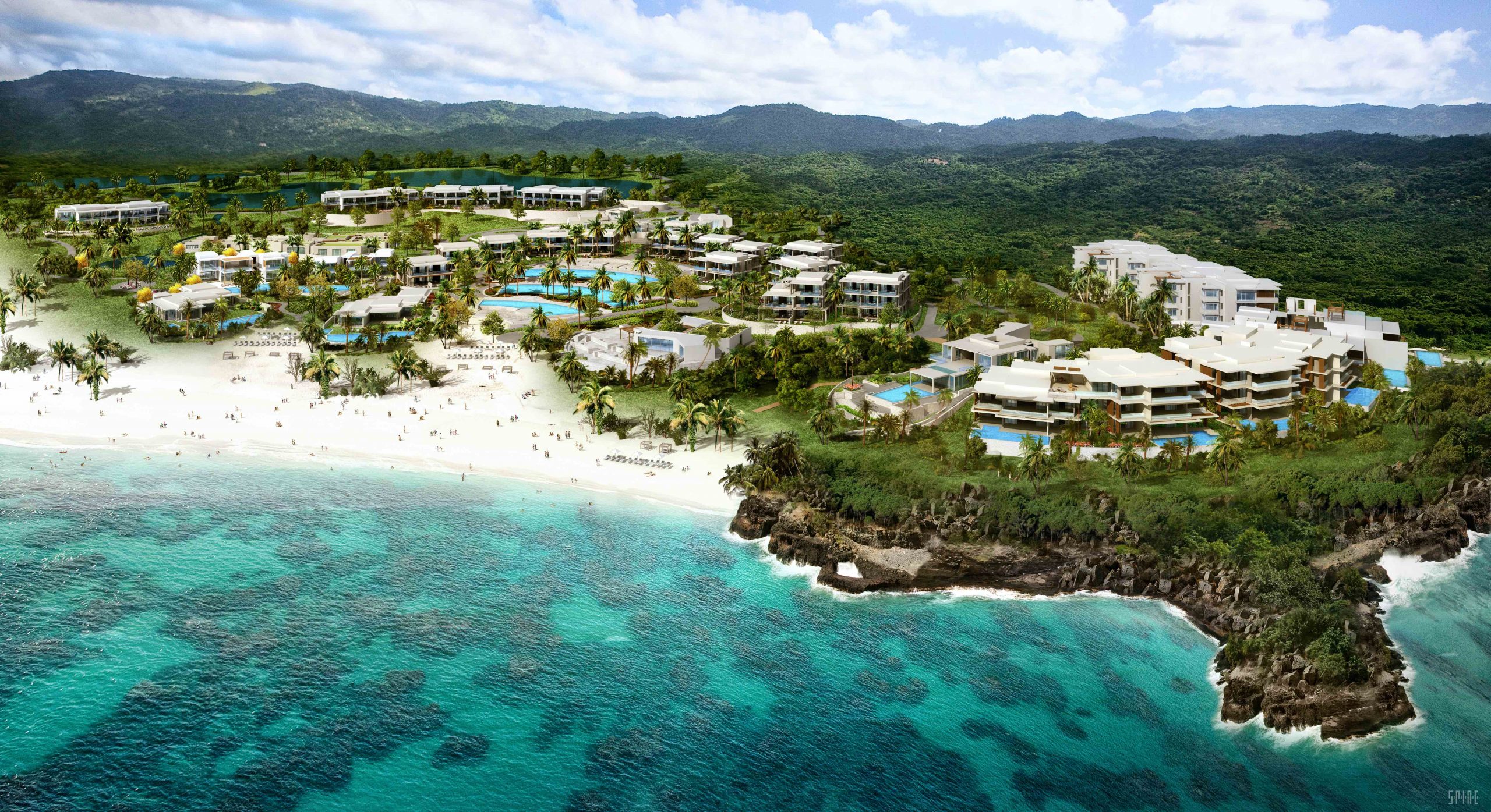 here, at Punta de Mita, developer Mark Cooley is putting the finishing touches on a series of villas and condos that cascade down a six-degree slope of tropical jungle toward pristine waters.