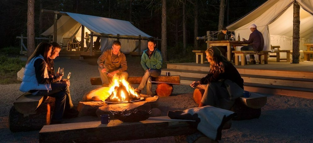It's extremely popular because club members can camp out with all the comforts of home - and their dining options range from the humble to the sublime.