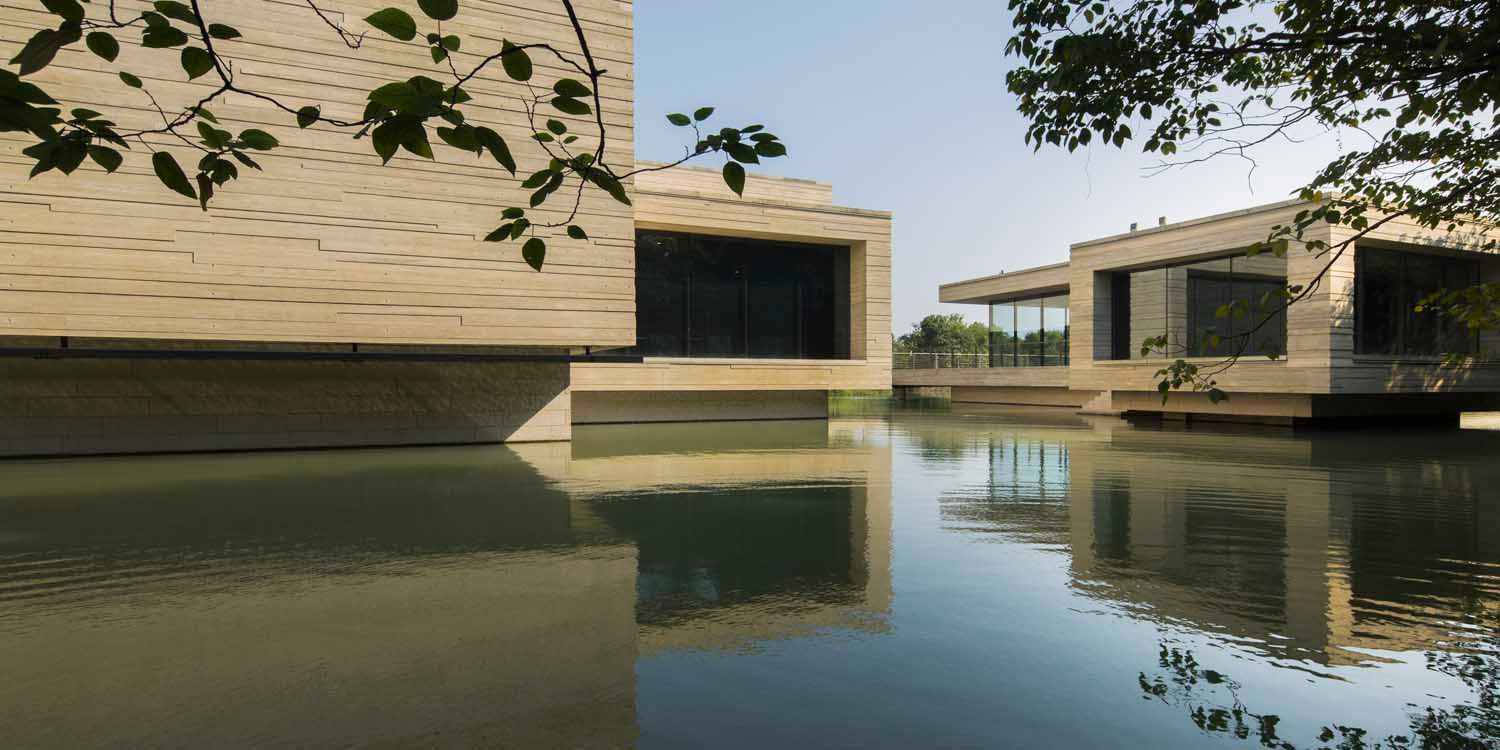 One of the firm’s first projects was the Mu Xin Art Museum in the historic water town of Wuzhen, in China’s northern Zhejiang Province.