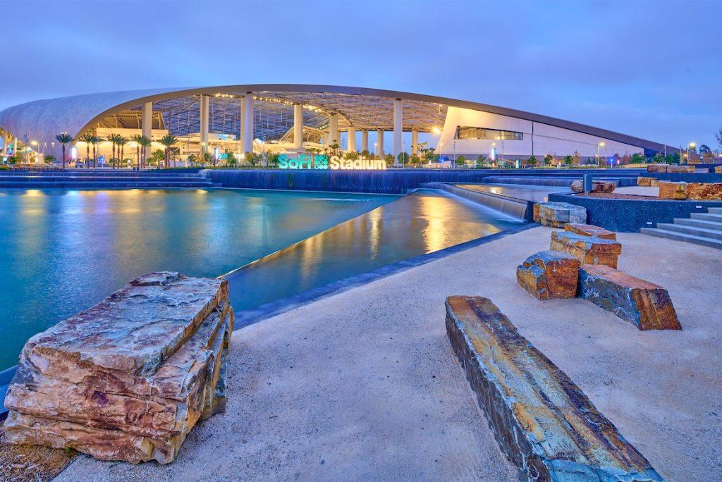 Studio-MLA debuts a sprawling, lake-anchored landscape at SoFi Stadium