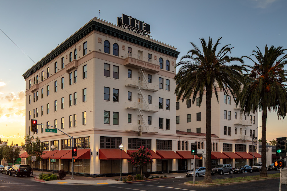 The Tioga Hotel, the largest building in Merced, Calif., was designed in 1928 as a midway point for city-dwellers traveling from Los Angeles and the Bay Area for a visit to Yosemite.