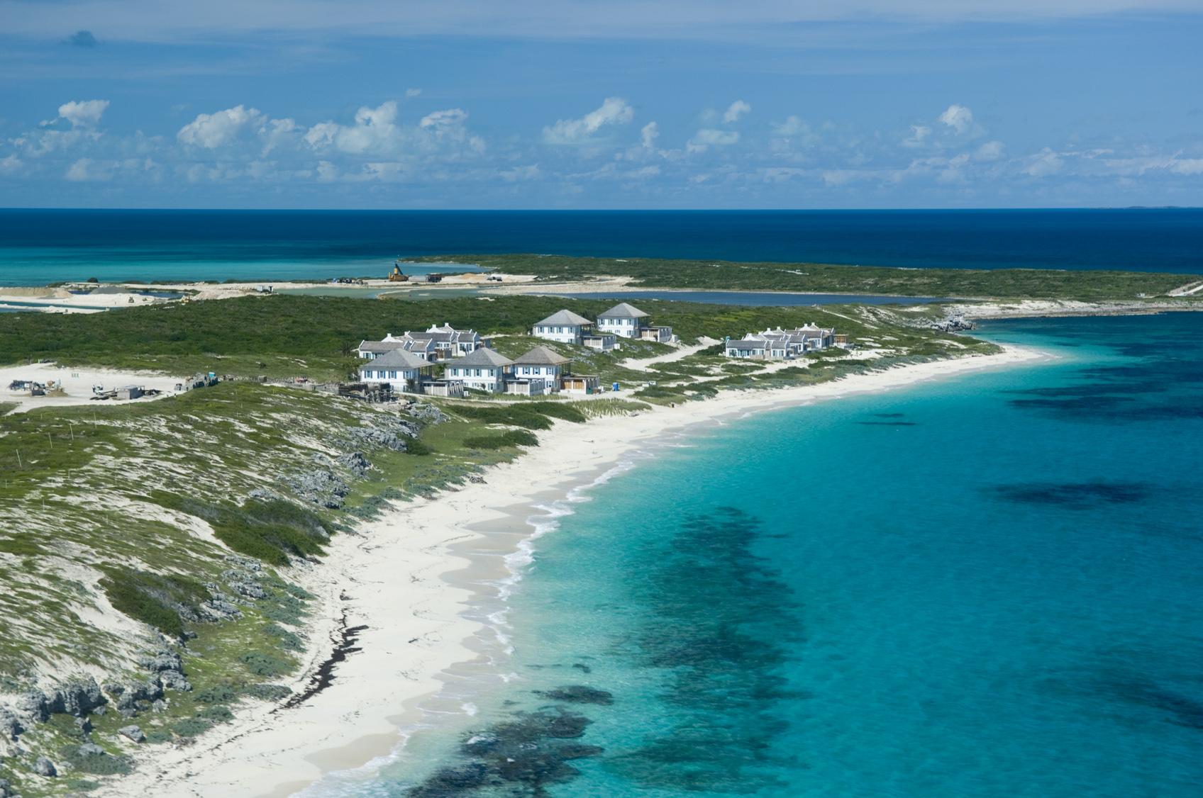 The 1,100-acre private island is three miles long and one mile wide, with eight miles of beaches and shoreline.