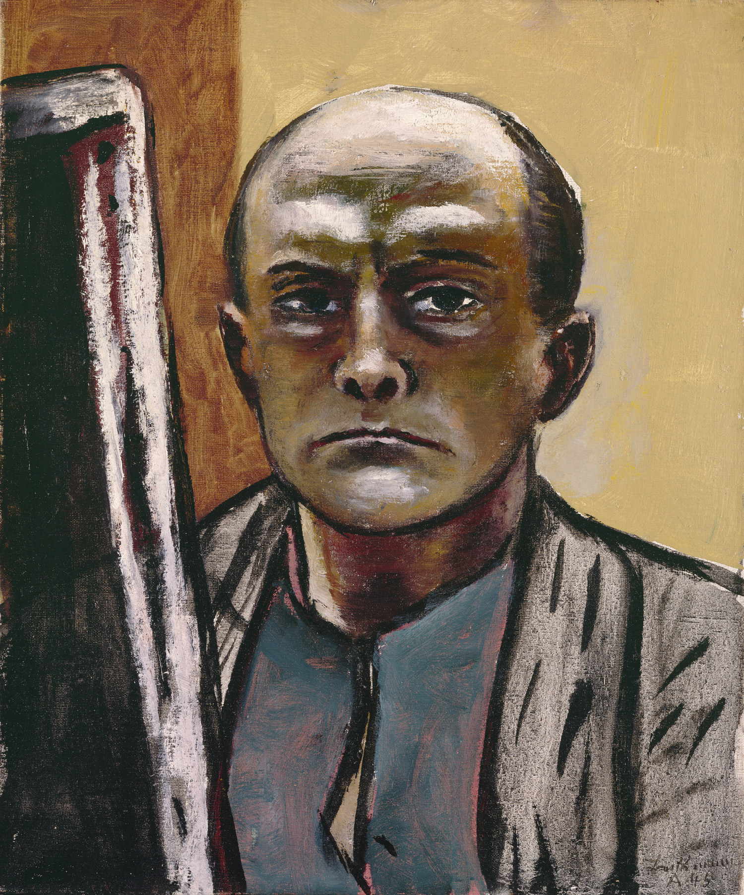 Beckmann_Self Portrait in Olive and Brown_55