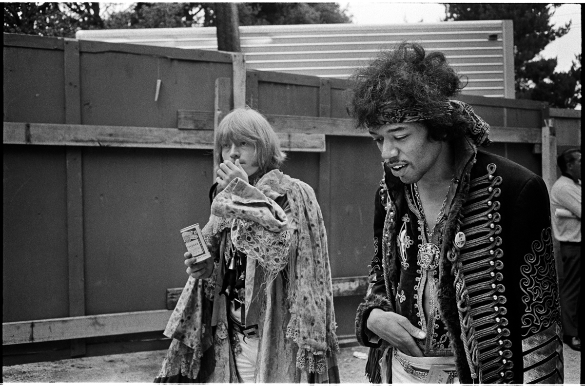 Brian Jones of the Rolling Stones and Jimi Hendrix