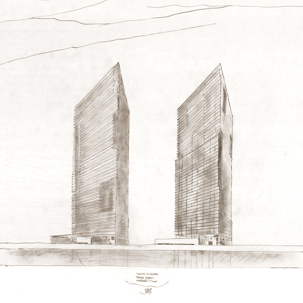 rmp_harumi-residential-towers_richard-meier-sketch