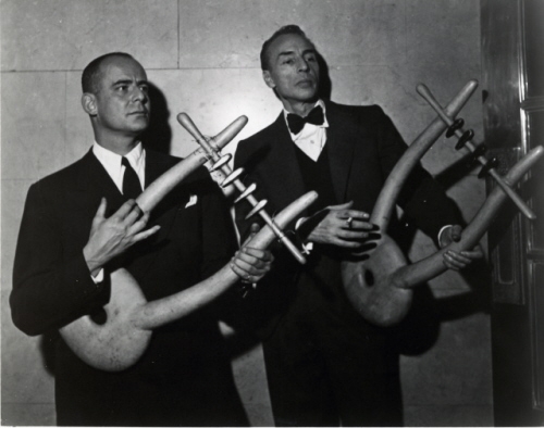 George Balanchine & Lincoln Kirstein with Noguchi Lyres