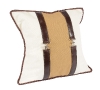 The Harness Leather Pillow 20x20 Tan