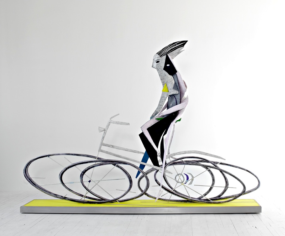 rj103_bicycle_2012_casting-tape_acrylic_aluminum_rebar_plywood_linen_syntheticclay_120-25x13x81-5inches_photobymatthuplacek_1_ii