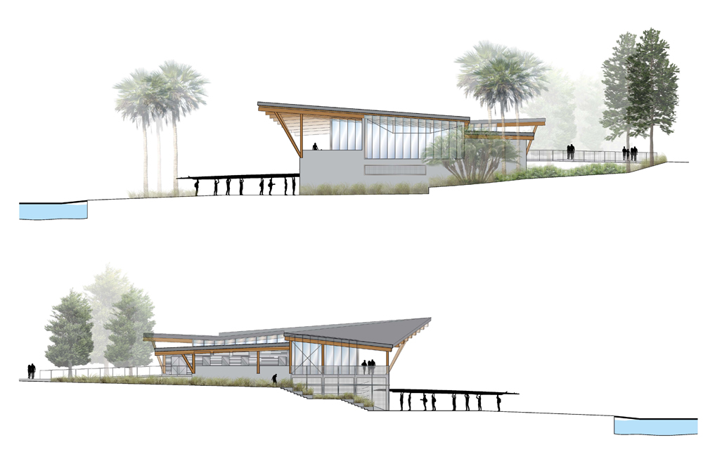 W Architecture boathouse elevation 2